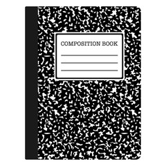 Composition Book - Black composition notebook with copy space isolated on white background - 239869155