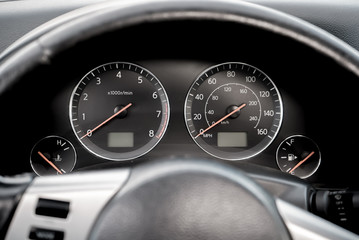 Photo of the dashboard in the car