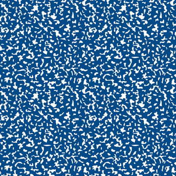Composition Book Cover Seamless Pattern - Abstract design of blue composition notebook cover