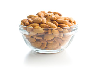 Salty roasted almonds.