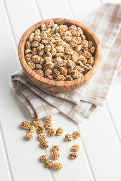Tiger nuts. Tasty chufa nuts. Healthy superfood.