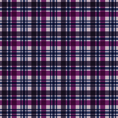 Plaid Seamless Pattern - Plaid design in colors of pink, magenta, purple, and navy blue