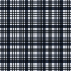 Plaid Seamless Pattern - Plaid design in colors of slate gray and blue