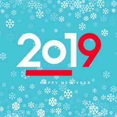 Fototapeta na wymiar 2019 Happy New Year Vector Numbers for Calendar Design