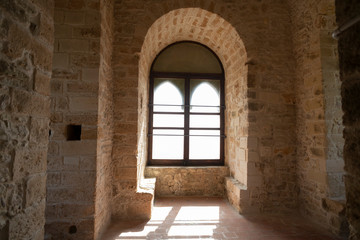 Fototapeta na wymiar Inside campanile, Erice, Sicily, Italy