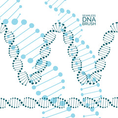 Human dna chain or genome helix molecule seamless lines