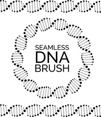 Human dna chain or genome helix molecule seamless lines