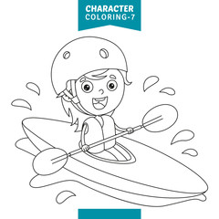 Vector Illustration Of Character Coloring Page