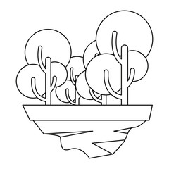 outdoors trees forest on white background