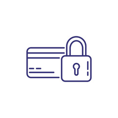 Secure web page line icon. Computer folder with lock on white background. Security concept. Vector illustration can be used for topics like data protection, computer