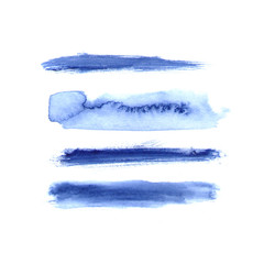 Abstract watercolor brush strokes painted background. Paper texture.