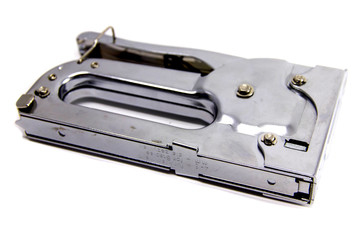 Construction steel stapler isolated on white background