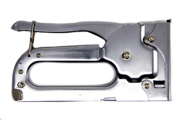 Construction steel stapler isolated on white background