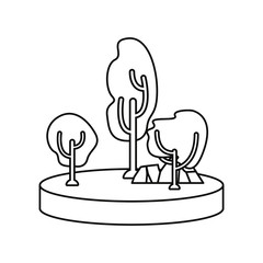 outdoors trees forest on white background