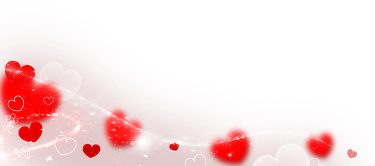 Hearts background with copy space, valentines day