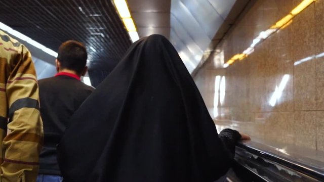 Subway Anonymous People in Tehran Iran