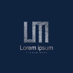 Initial Letter LM Logo Template Vector Design