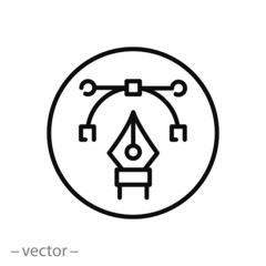pen tool icon vector