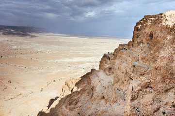 Fototapeta na wymiar View of the national park En Gedi. Masada, Israel