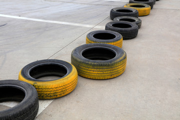 Automobile tires in karting