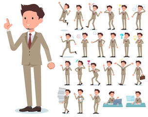 flat type Beige suit beard man_emotion