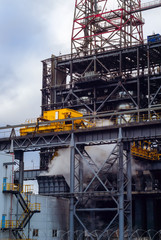 industrial background with huge structures