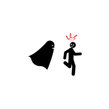 phasmophobia, fear icon on white background. Can be used for web, logo, mobile app, UI, UX