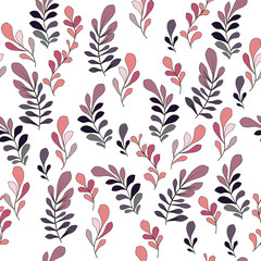 Texture with flowers and plants. Floral ornament. Original flowers pattern.