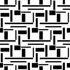 Seamless vector background, geometric black pattern