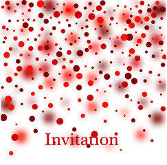 abstract red background glitter lights in round sparkle shapes or circles.