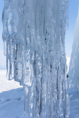 Icicles on Lake Baikal