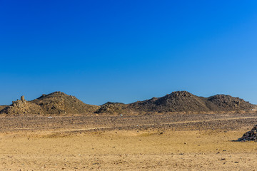 Mountains in arabian desert not far from the Hurghada city, Egypt