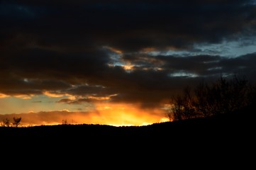 Fototapeta na wymiar colors of the sunset 