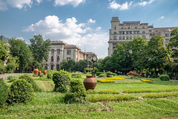 the view on the street in Bucharest - Romania