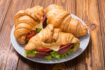 French croissant sandwich