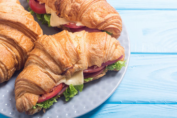 French croissant sandwich