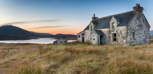 Fototapeta na wymiar An Abandoned House on the Isle of Lewis