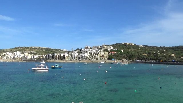 short hyper lapse of bugibba sea view