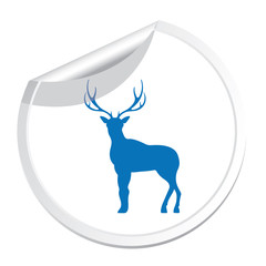 Silhouette of the deer