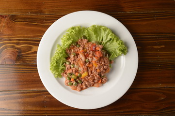 american chop suey, american goulash, with elbow pasta
