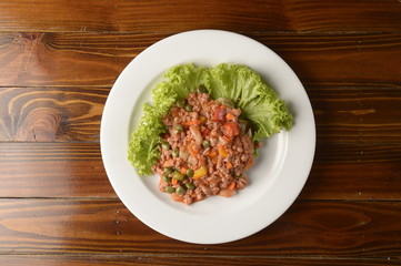 american chop suey, american goulash, with elbow pasta