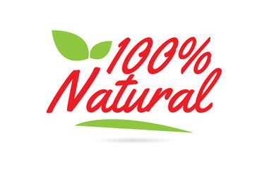 100% Natural hand written word text for typography design in red