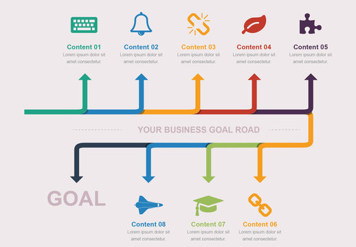 Arrow Process Timeline Infographic Layout
