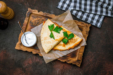 Mexican Quesadilla with chicken