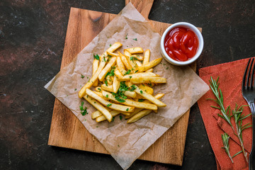 french fries on board