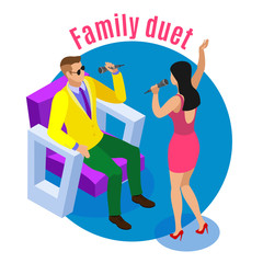 Family Duet Isometric Composition