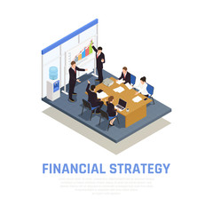 Investment Funding Isometric Composition