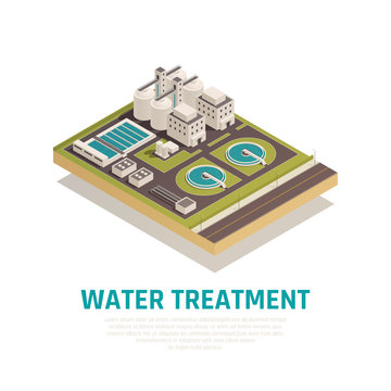 Water Treatment Isometric Composition 