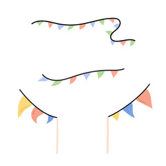 Obraz premium vector flag garland