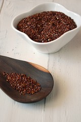 bowl of healthy red quinoa